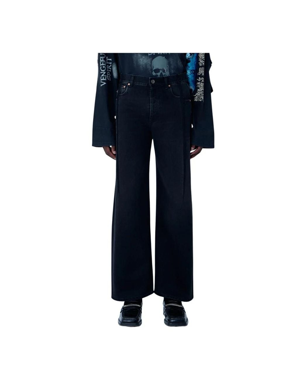 Vetements Blue Wide Jeans for men