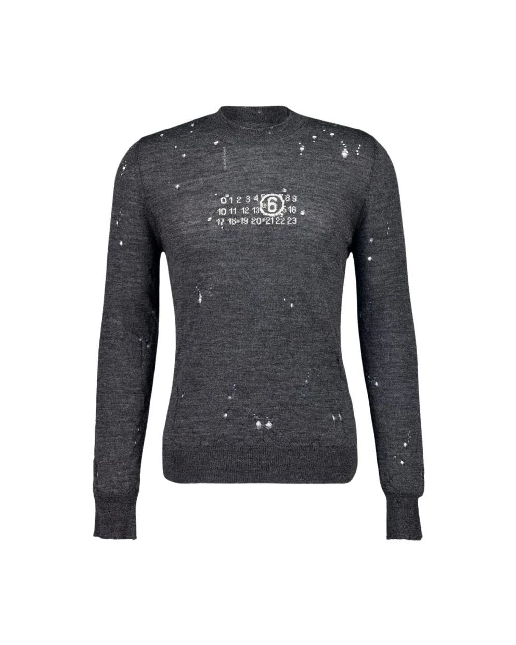 MM6 by Maison Margiela Black Round-Neck Knitwear