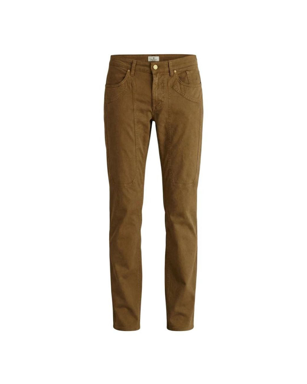 Jeckerson Brown Slim-Fit Trousers for men