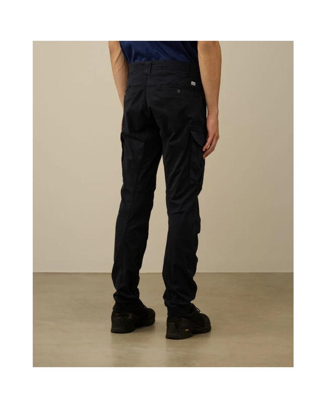 C P Company Black Slim-Fit Trousers for men