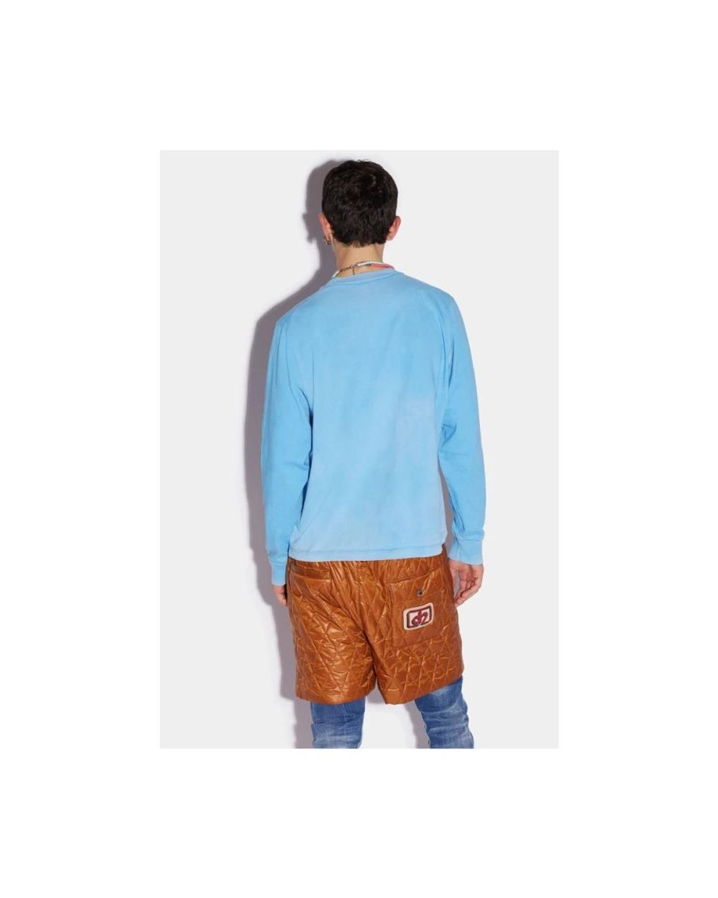 DSquared² Blue Long Sleeve T-Shirts for men