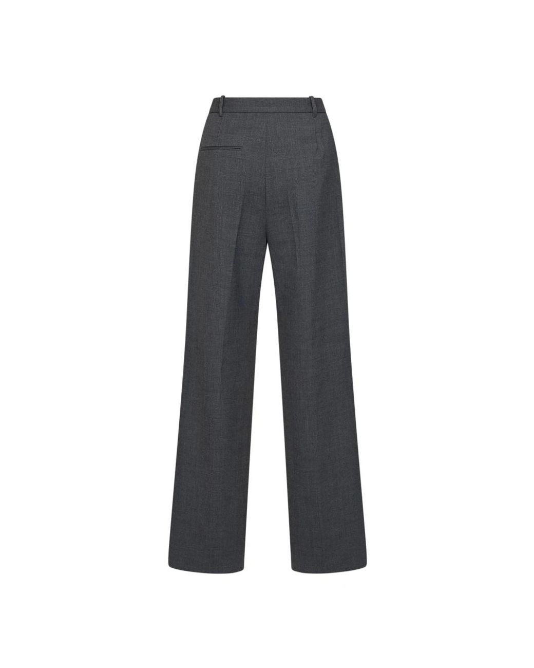 Self-Portrait Gray Straight Trousers