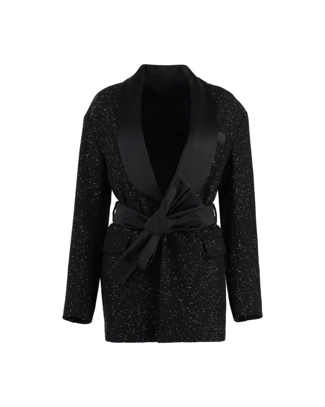 Max Mara Black Belted Coats