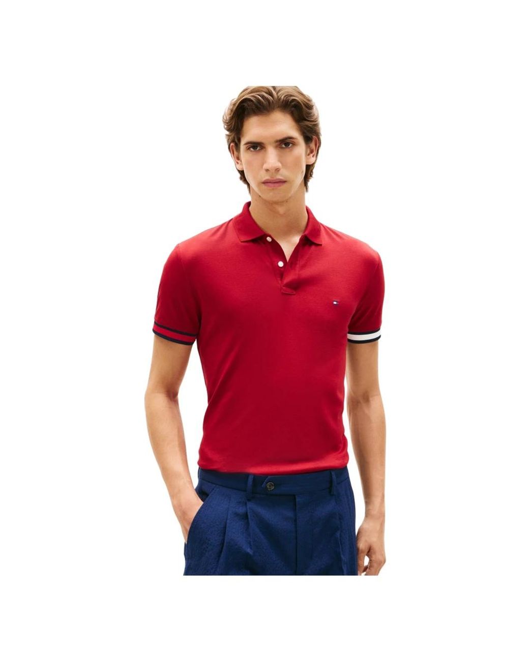 Tommy Hilfiger Red Polo Shirts for men