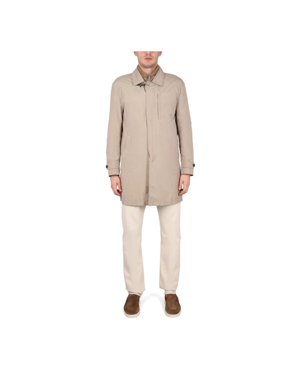 Fay Natural Single-Breasted Coats for men