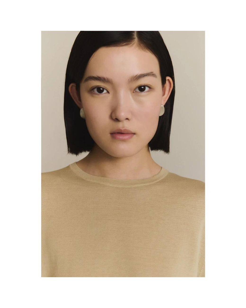 Cortana Natural Round-Neck Knitwear