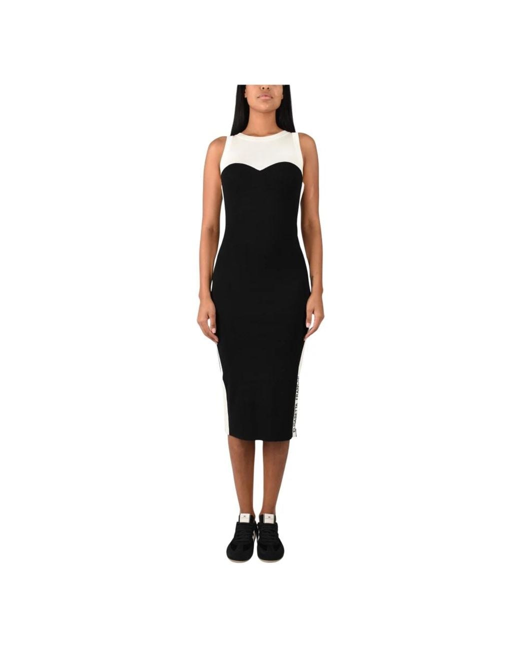 Elisabetta Franchi Black Knitted Dresses