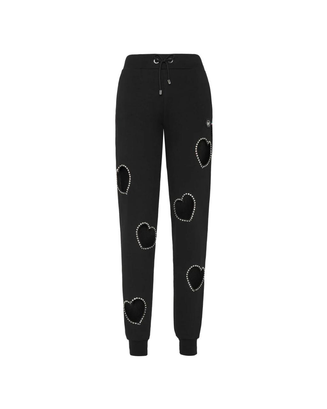 Philipp Plein Jogging Broeken Heart in het Black
