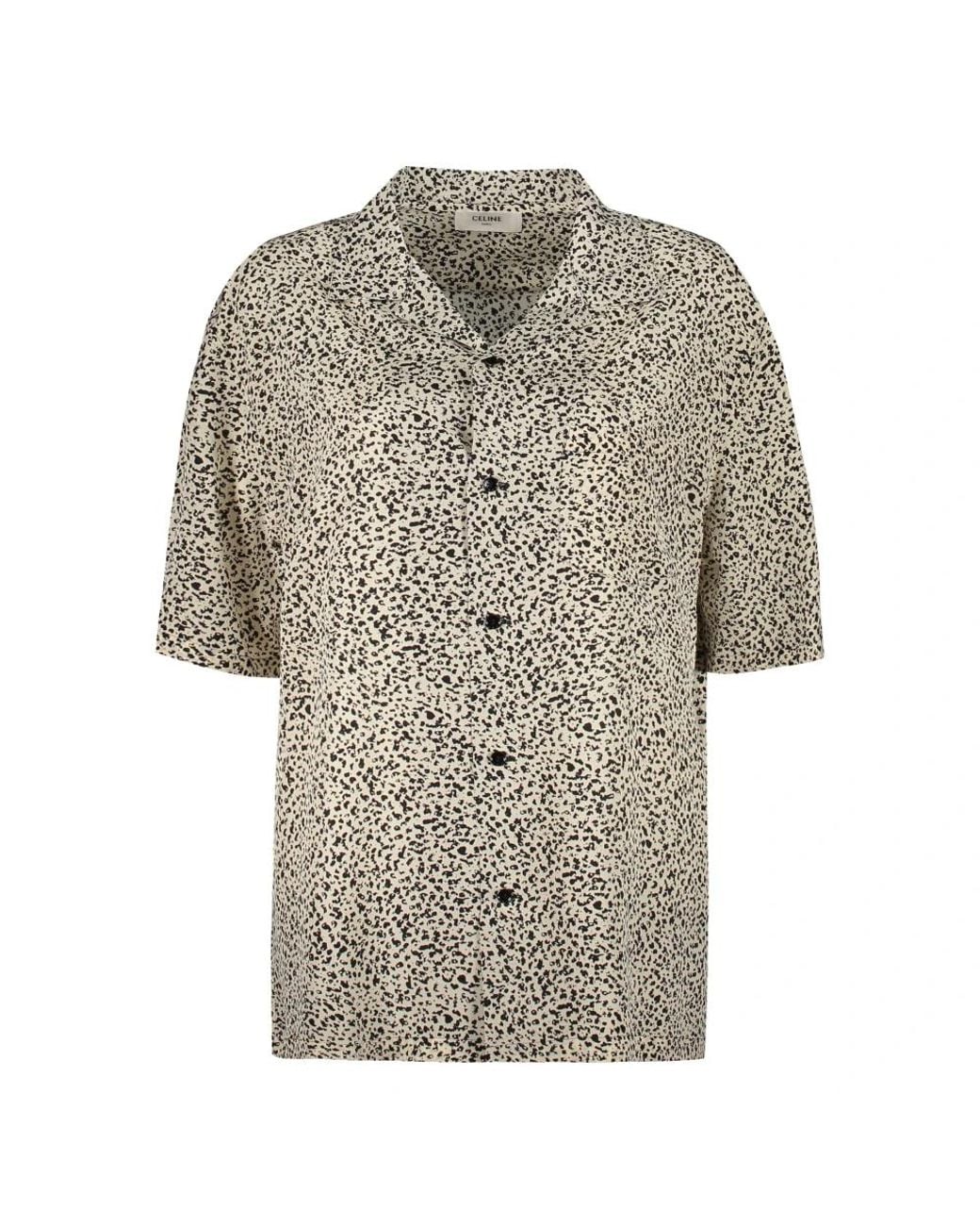 Céline Gray Short Sleeve Shirts for men