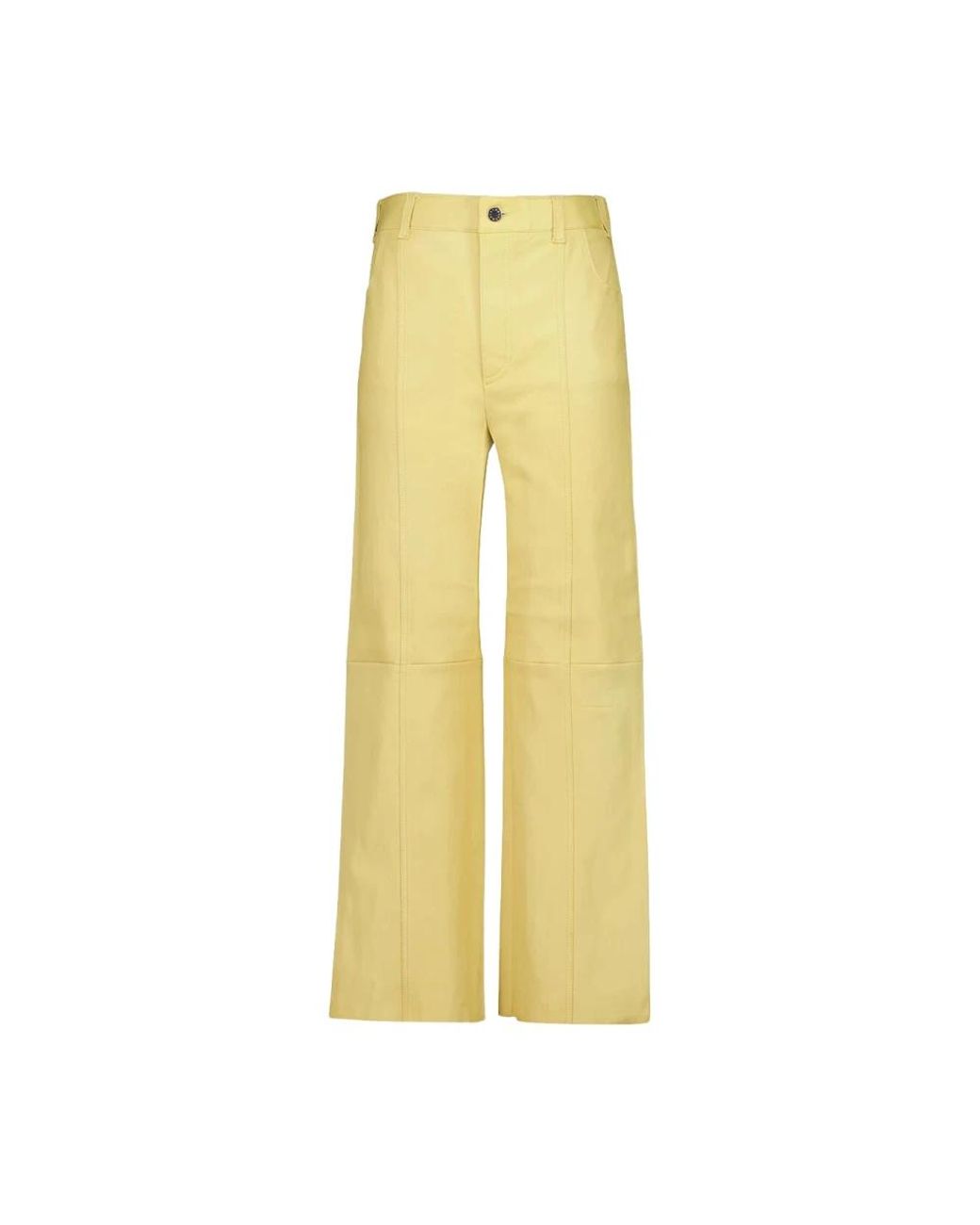 Stouls Yellow Leather Trousers