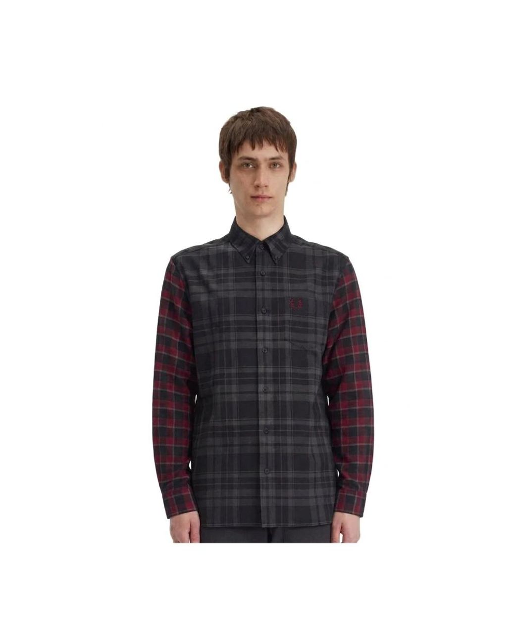 Fred Perry M9644 102 Overhemd in het Black voor heren