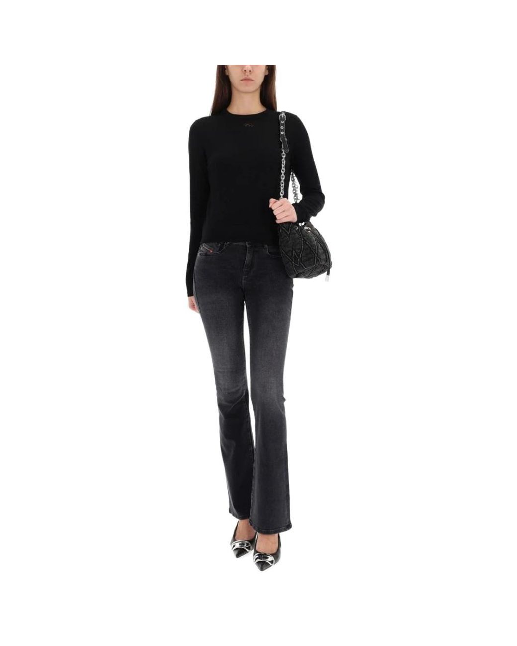 DIESEL Black Round-Neck Knitwear