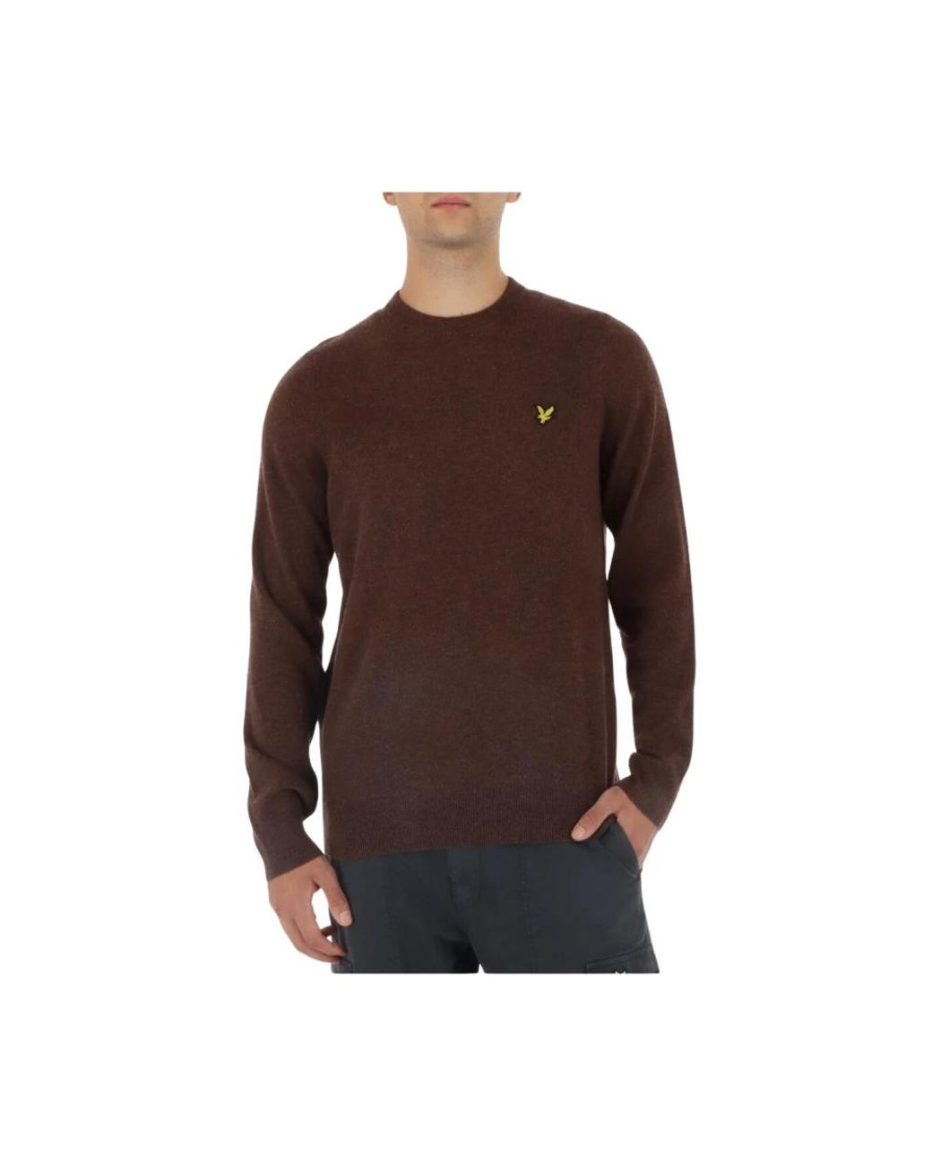 Lyle & Scott Brown Round-Neck Knitwear for men