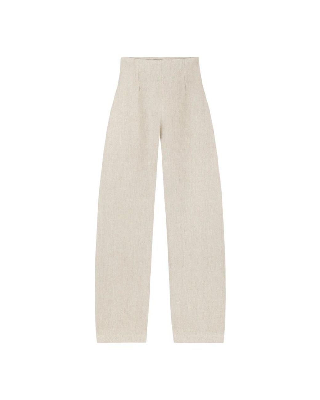 Cortana White Straight Trousers
