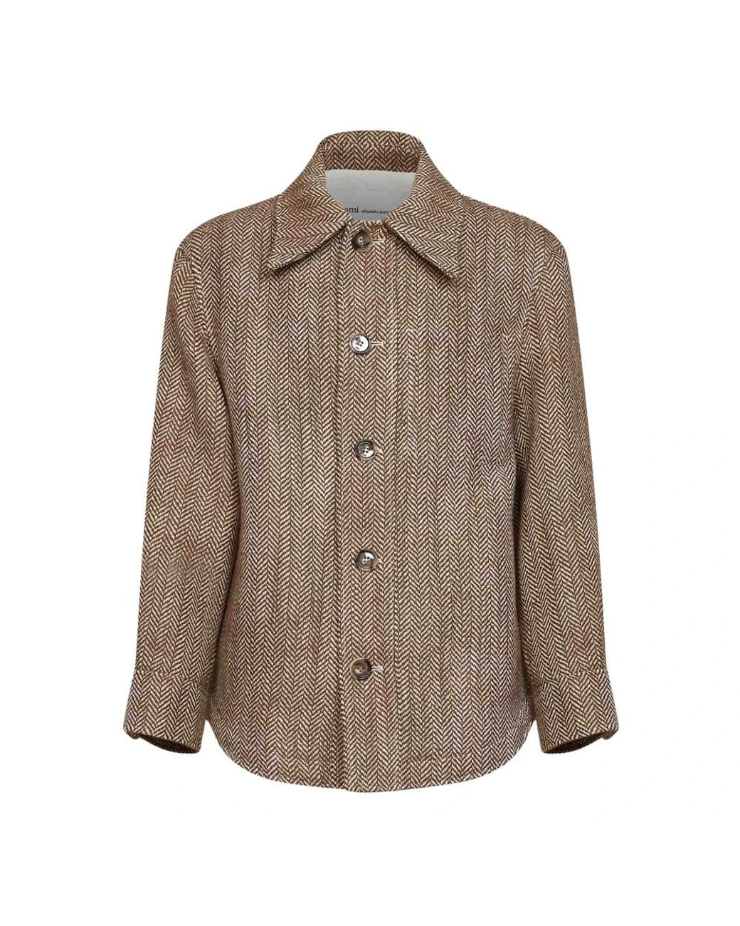 Single-Breasted Coats AMI pour homme en coloris Brown