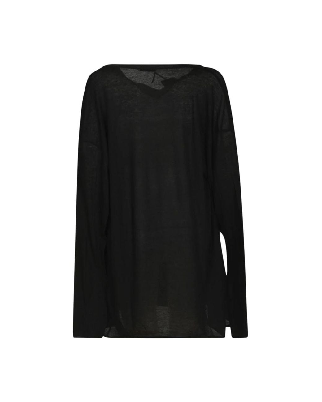 Ann Demeulemeester Black Long Sleeve T-Shirts