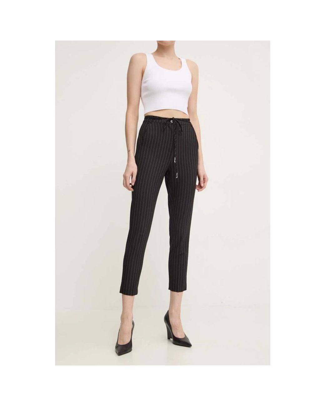 Patrizia Pepe Black Cropped Trousers