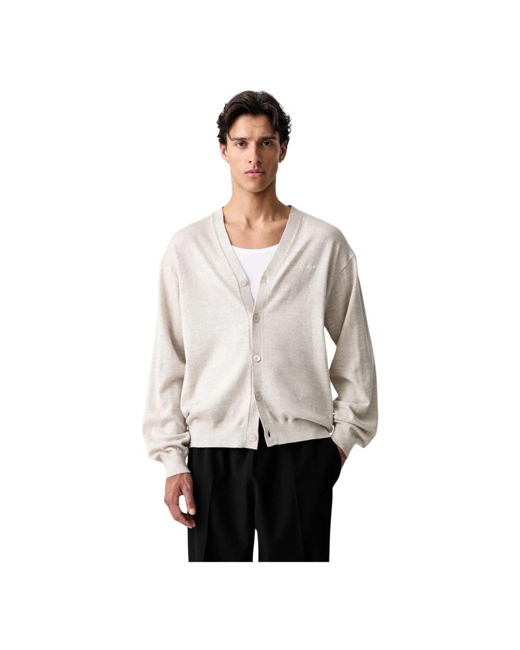 KENZO Signature Geborduurd Merinowollen Vest in het Gray voor heren