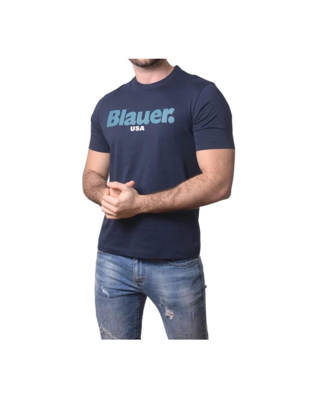 T-Shirts Blauer de hombre de color Blue