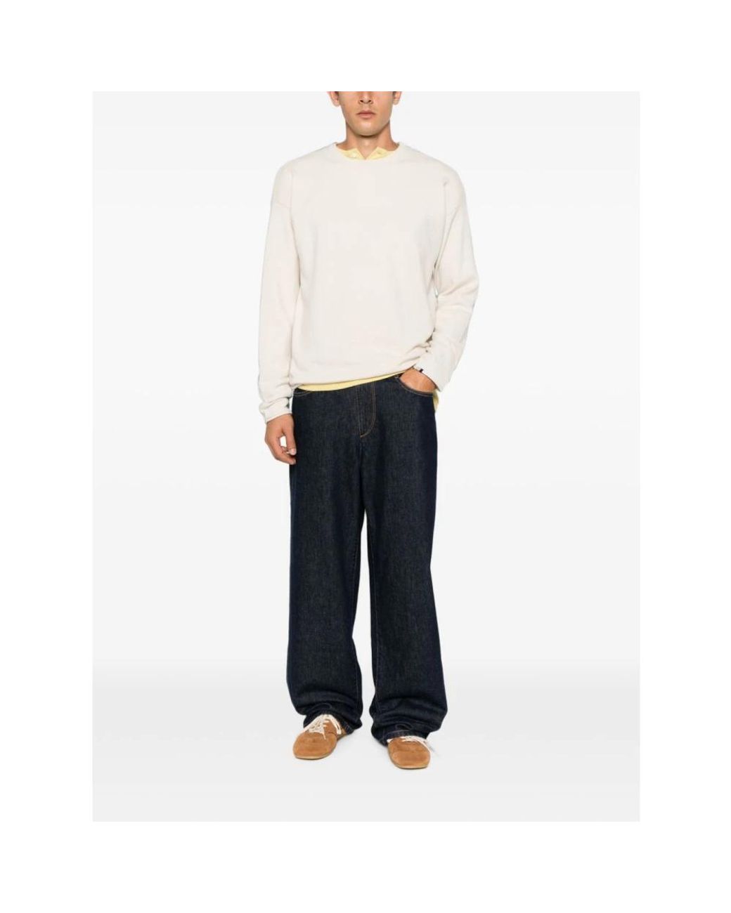 Extreme Cashmere White Round-Neck Knitwear
