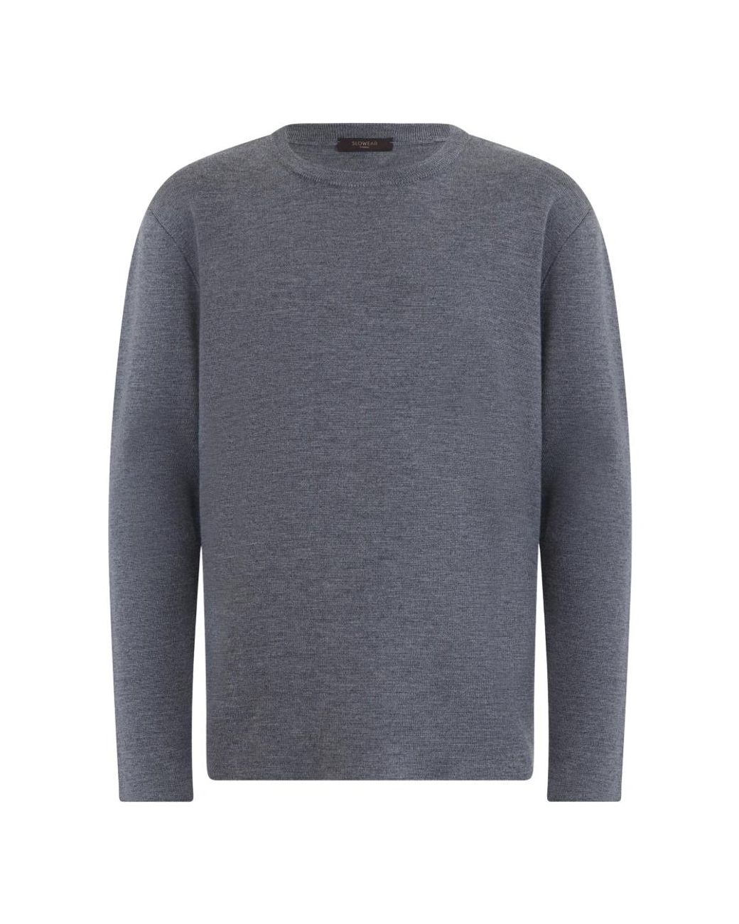 Slowear Gray Round-Neck Knitwear for men