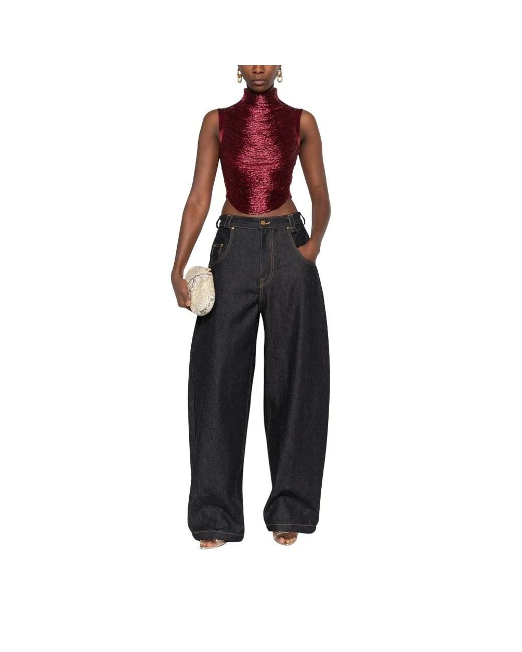 Cult Gaia Black Sleeveless Tops