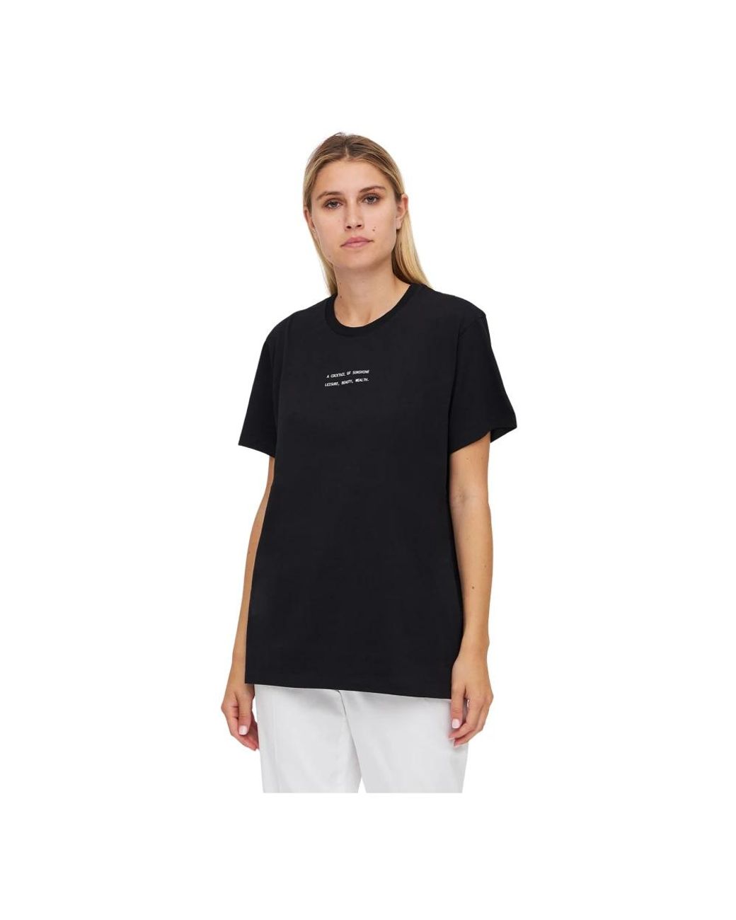 Erika Cavallini Semi Couture Black T-Shirts