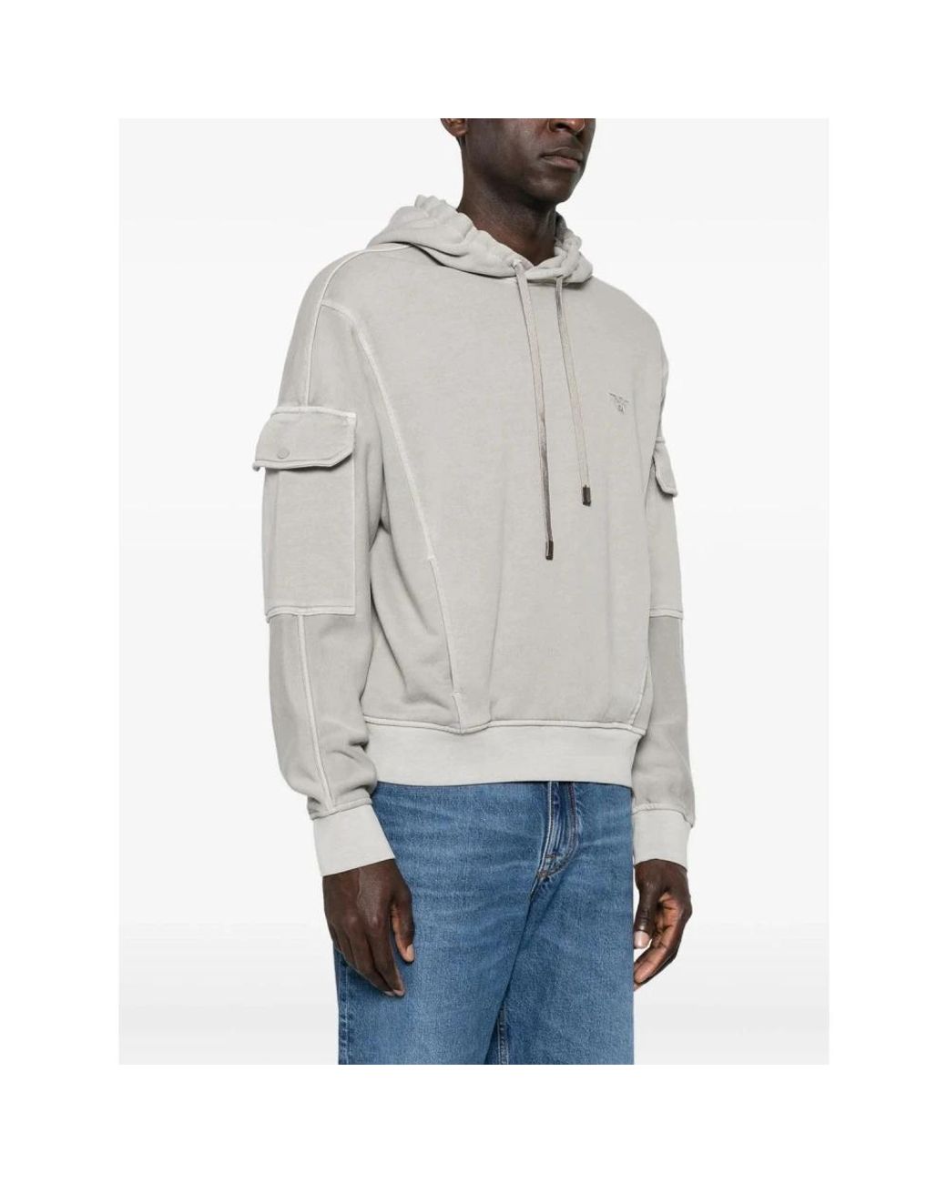 Emporio Armani Gray Hoodies for men
