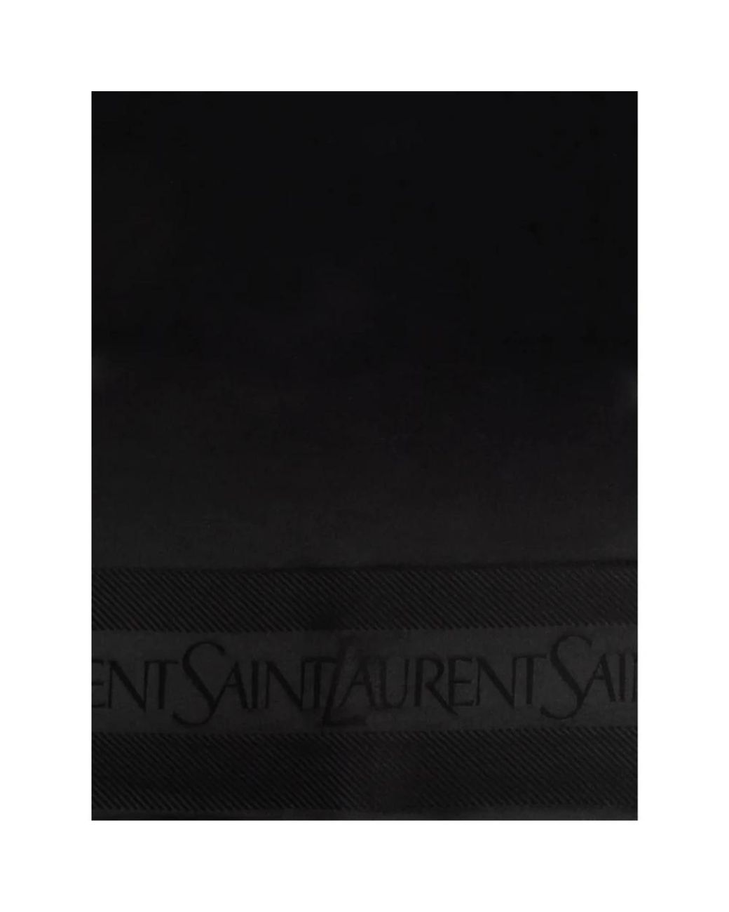 Saint Laurent Black Silk Scarves for men