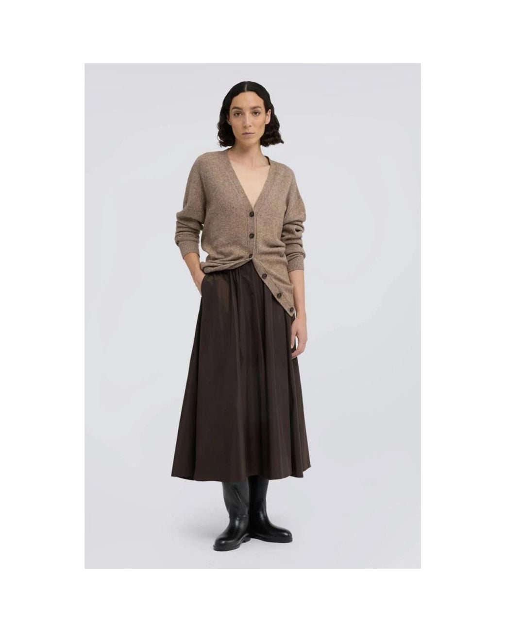 Midi Skirts Aspesi de color Brown