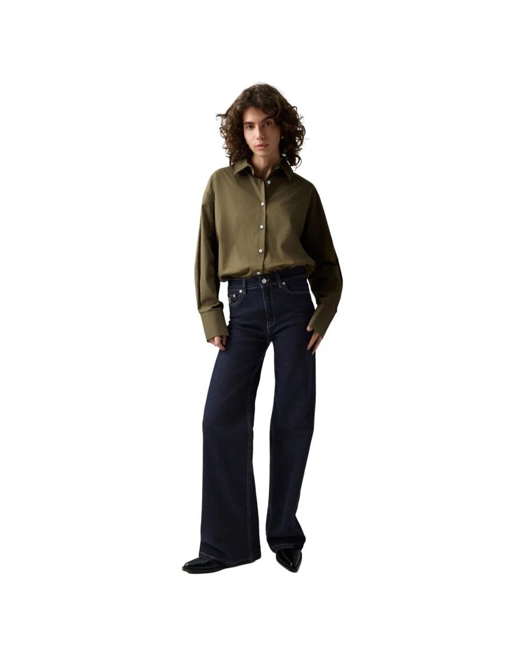 Lois Blue Wide Jeans