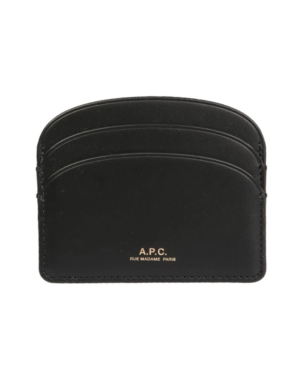 A.P.C. Accessoires ,Zwart ,Leer Leren Kaarthouder in het Black