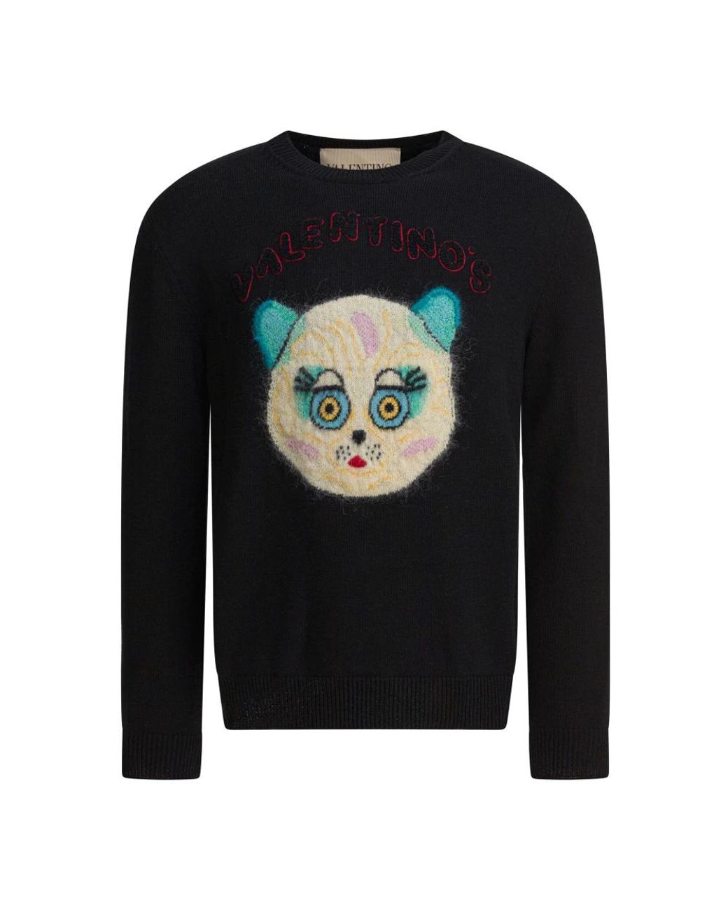 Valentino Black Round-Neck Knitwear for men