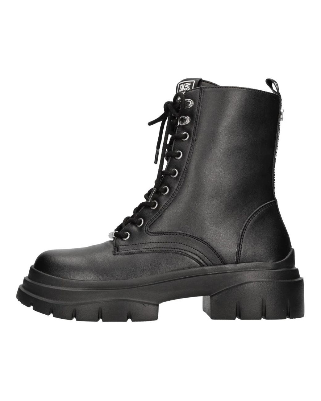 Steve Madden Black Lace-Up Boots