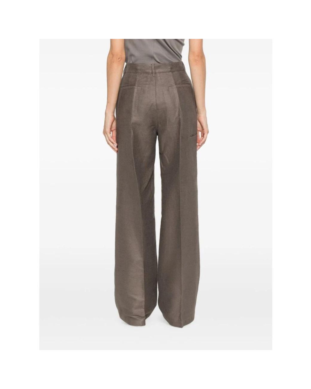 Rick Owens Brown Wide Trousers