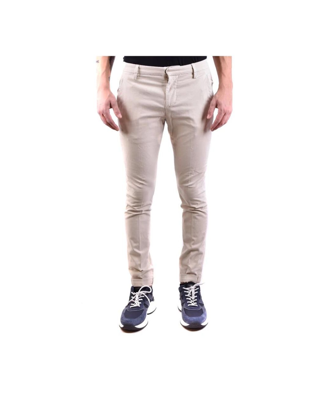 Dondup Gray Slim-Fit Trousers for men