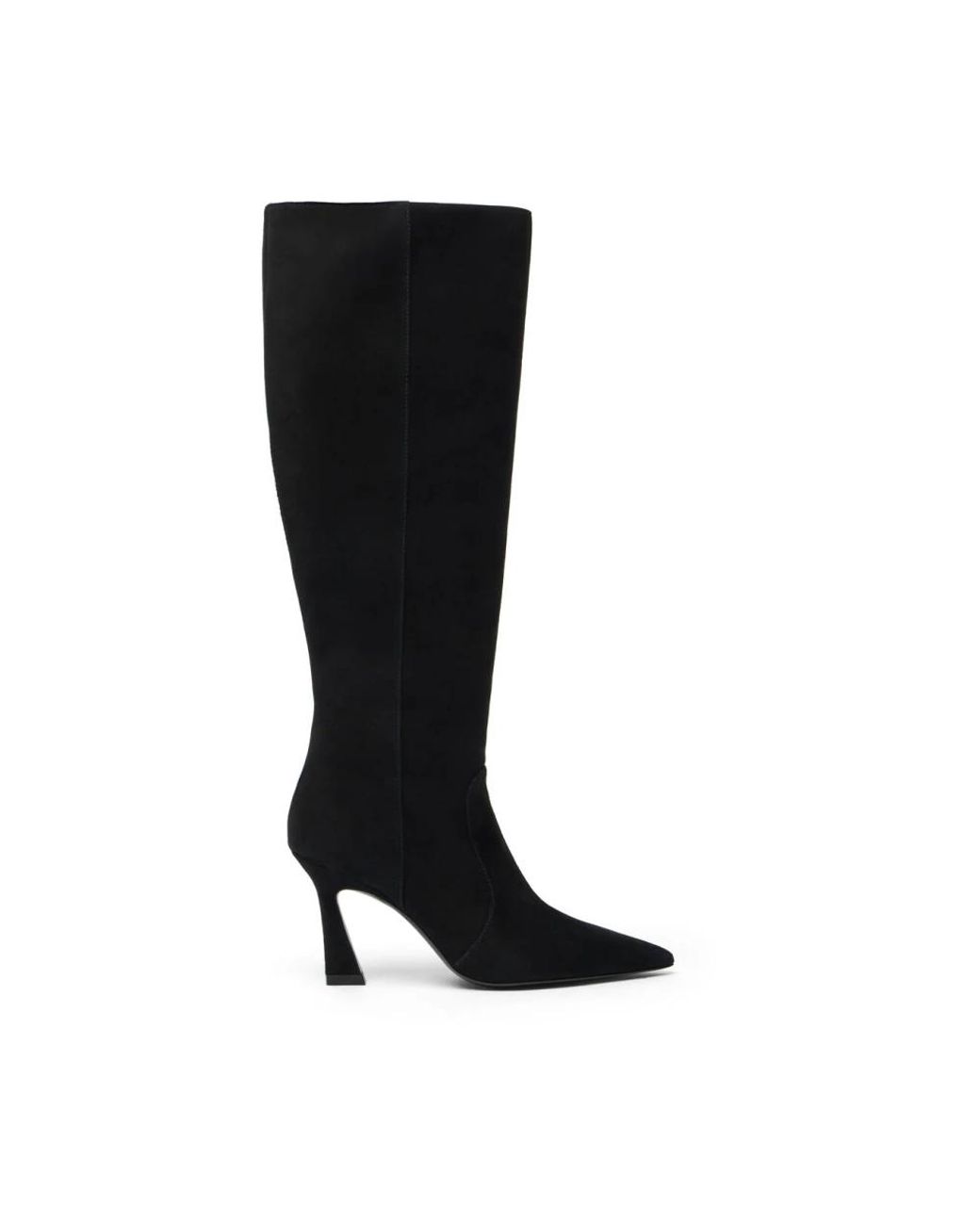 Stuart Weitzman Black Vinnie Zip Boot 85