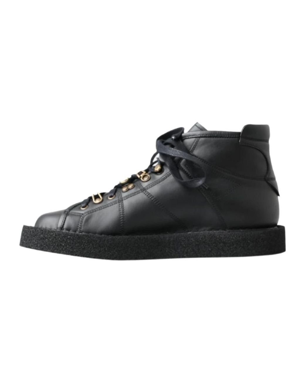 Dolce & Gabbana Black Lace-Up Boots for men