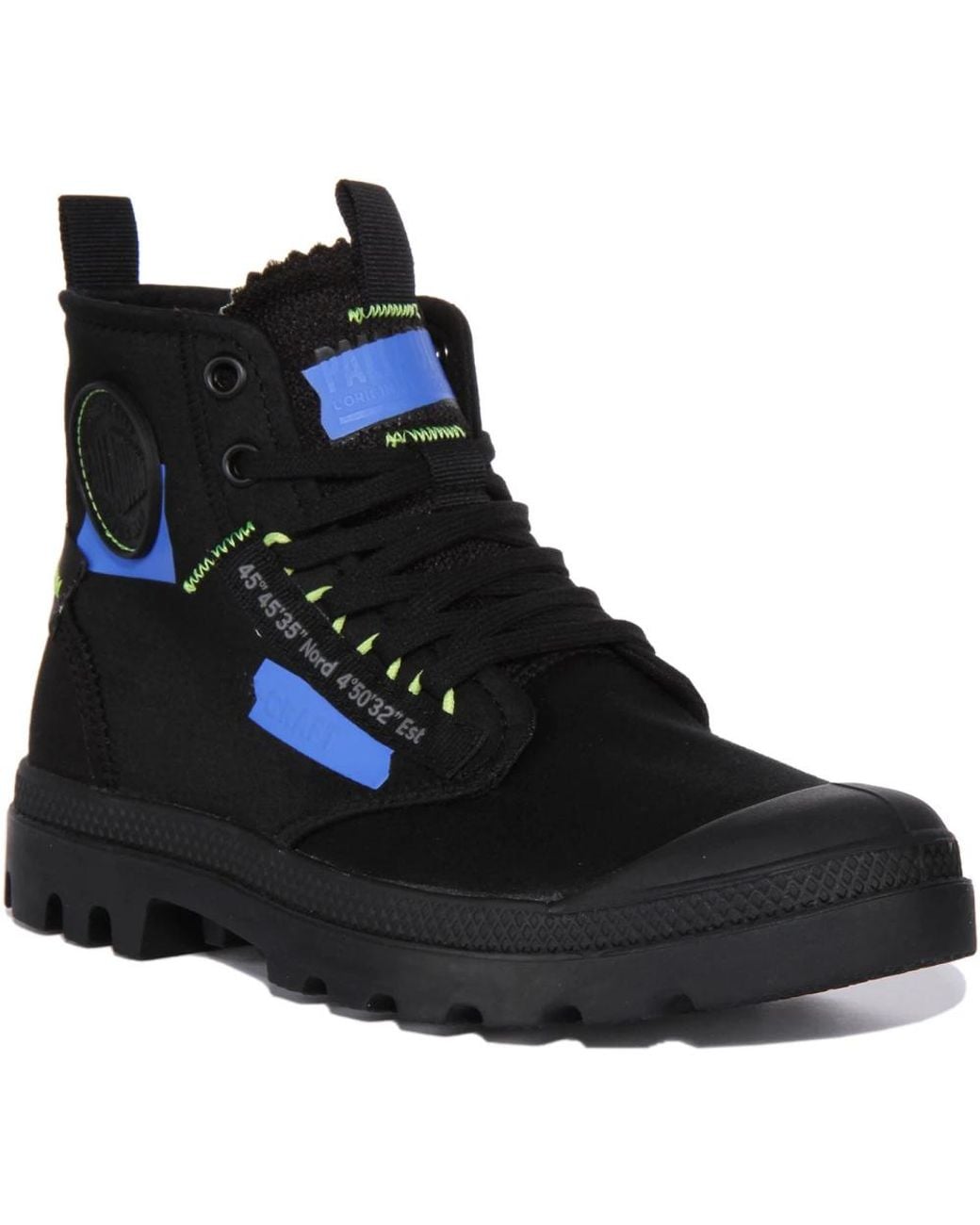 Palladium Blue Lace-Up Boots for men