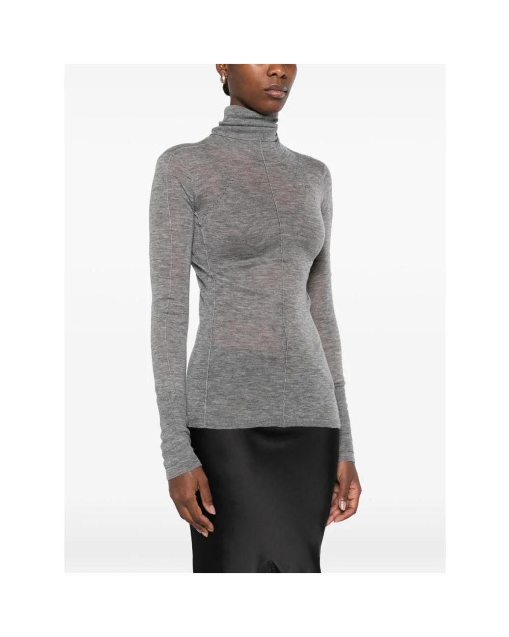 Elisabetta Franchi Gray Turtlenecks