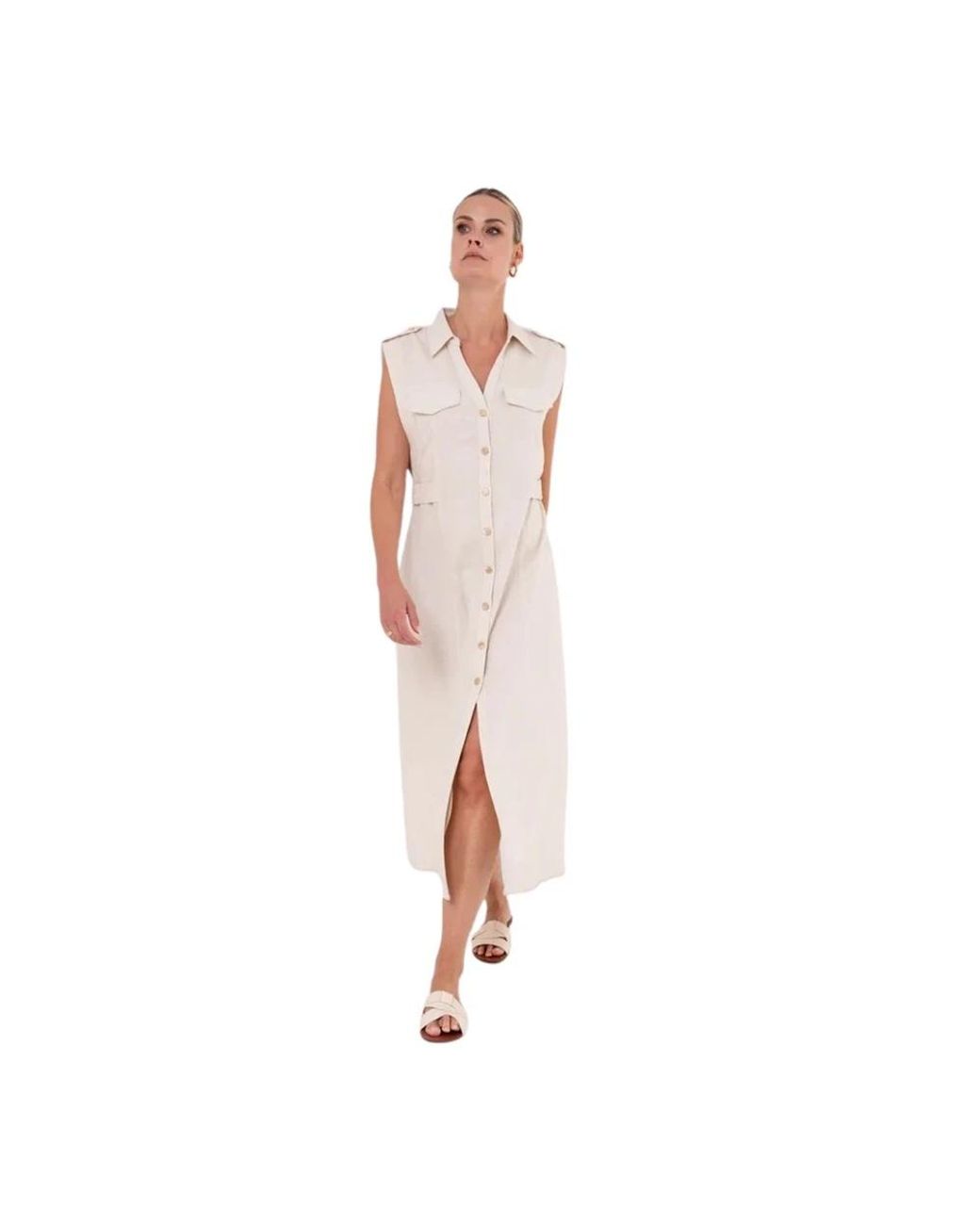 Maicazz Trisa Dress in het White