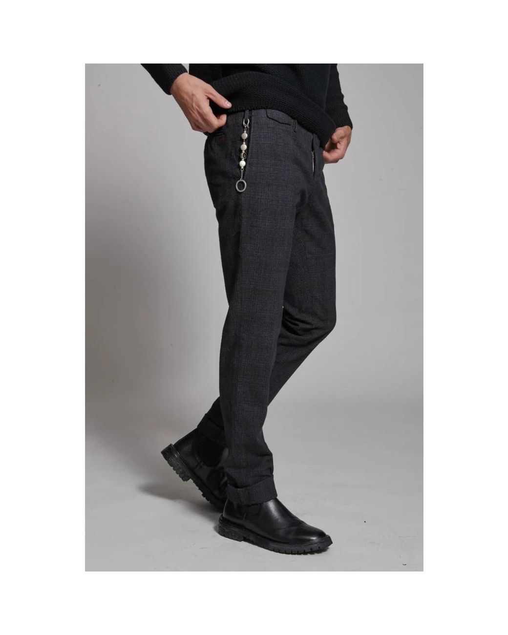PT01 Black Slim-Fit Trousers for men