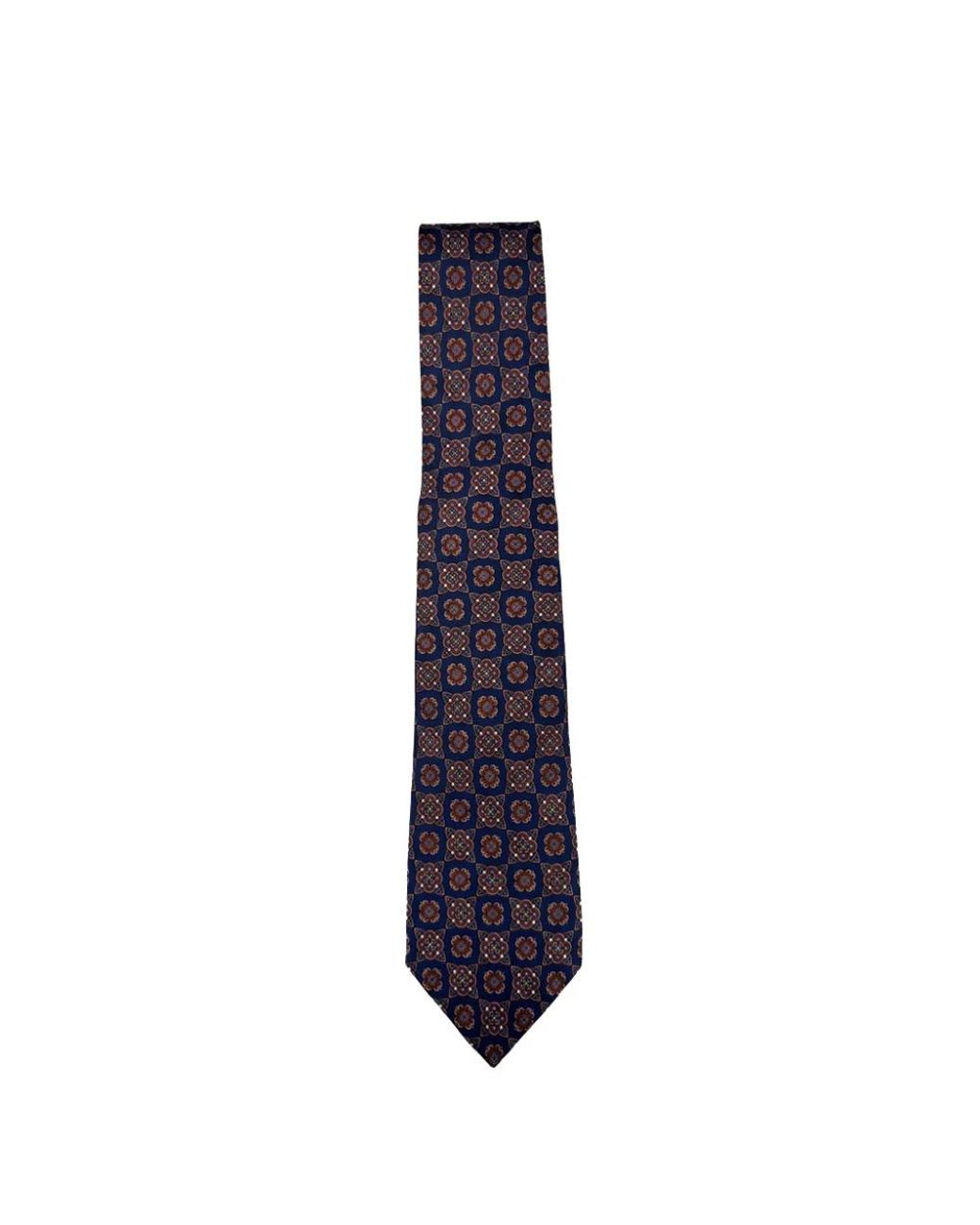 Kiton Gemusterte Seidenkrawatte in Purple für Herren