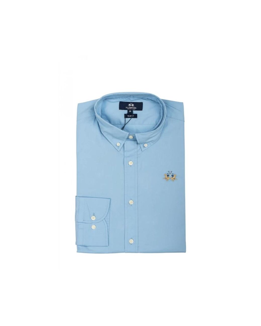 La Martina Blue Casual Shirts for men