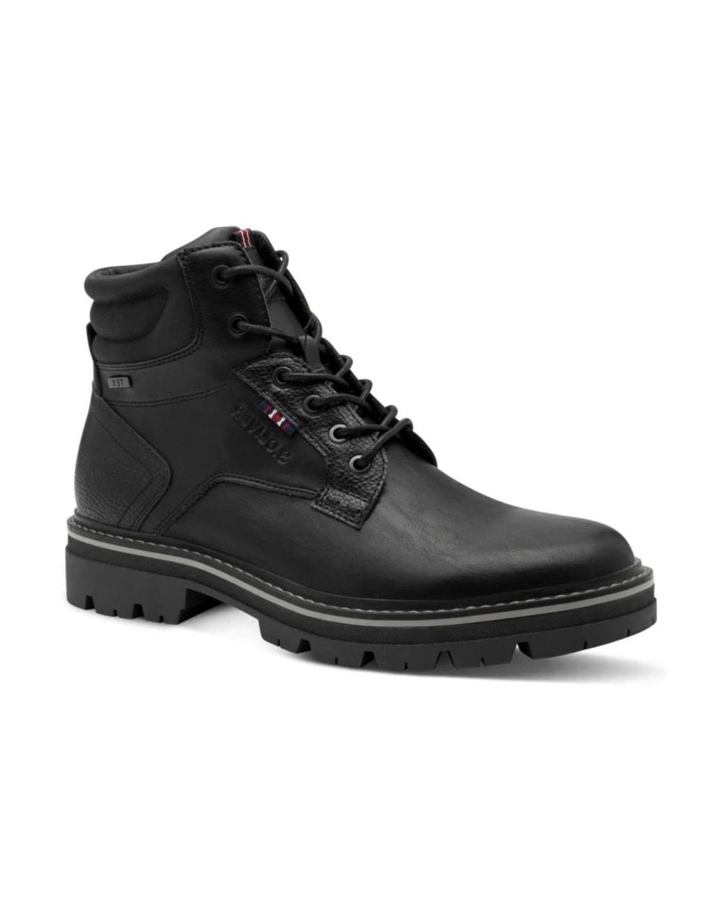 S.oliver Black Lace-Up Boots for men