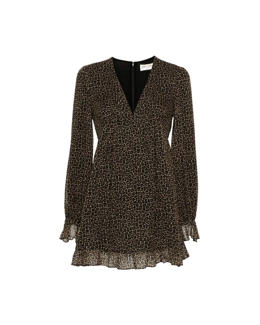 Saint Laurent Brown Short Dresses