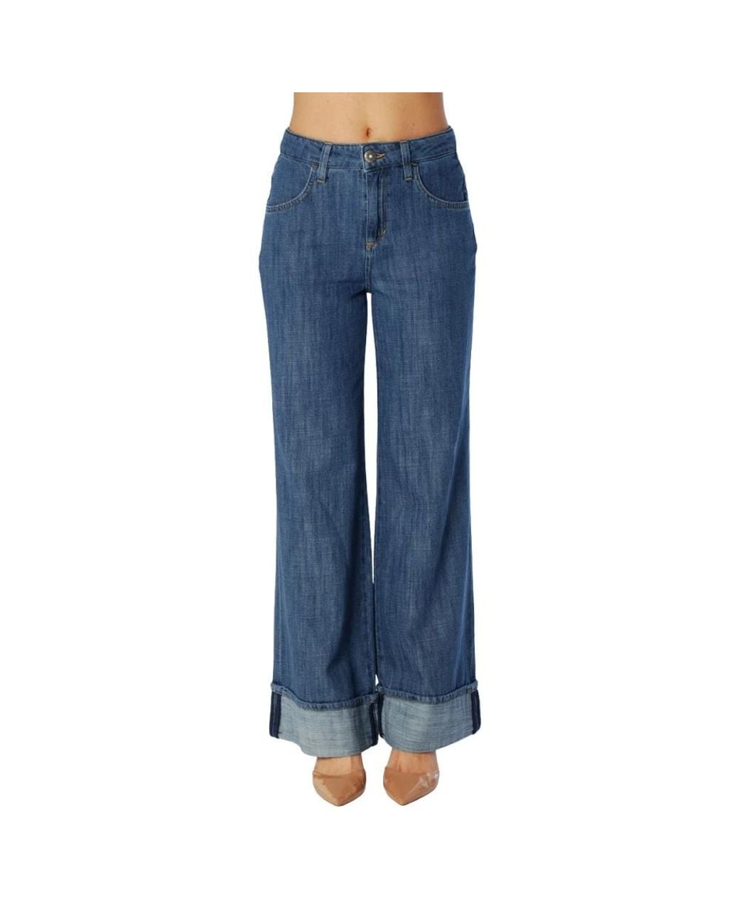 Shaft Blue Wide Jeans