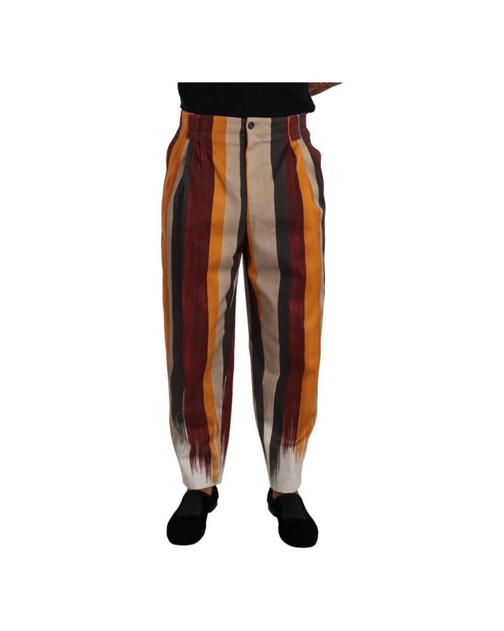 Dolce & Gabbana Brown Wide Trousers for men