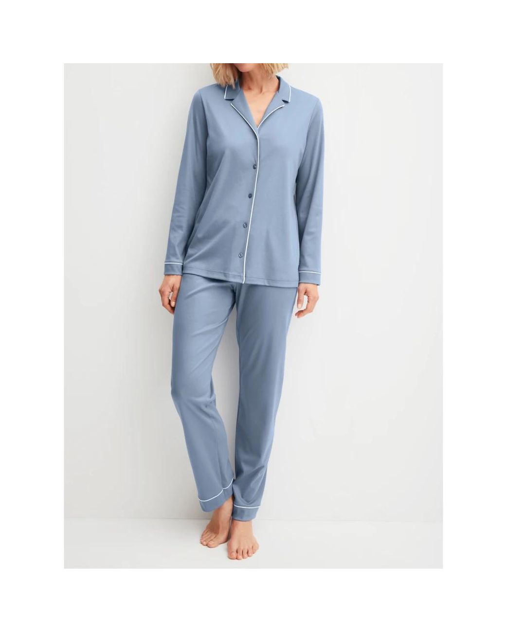 Calida Pyjama Met Knopen in het Blue