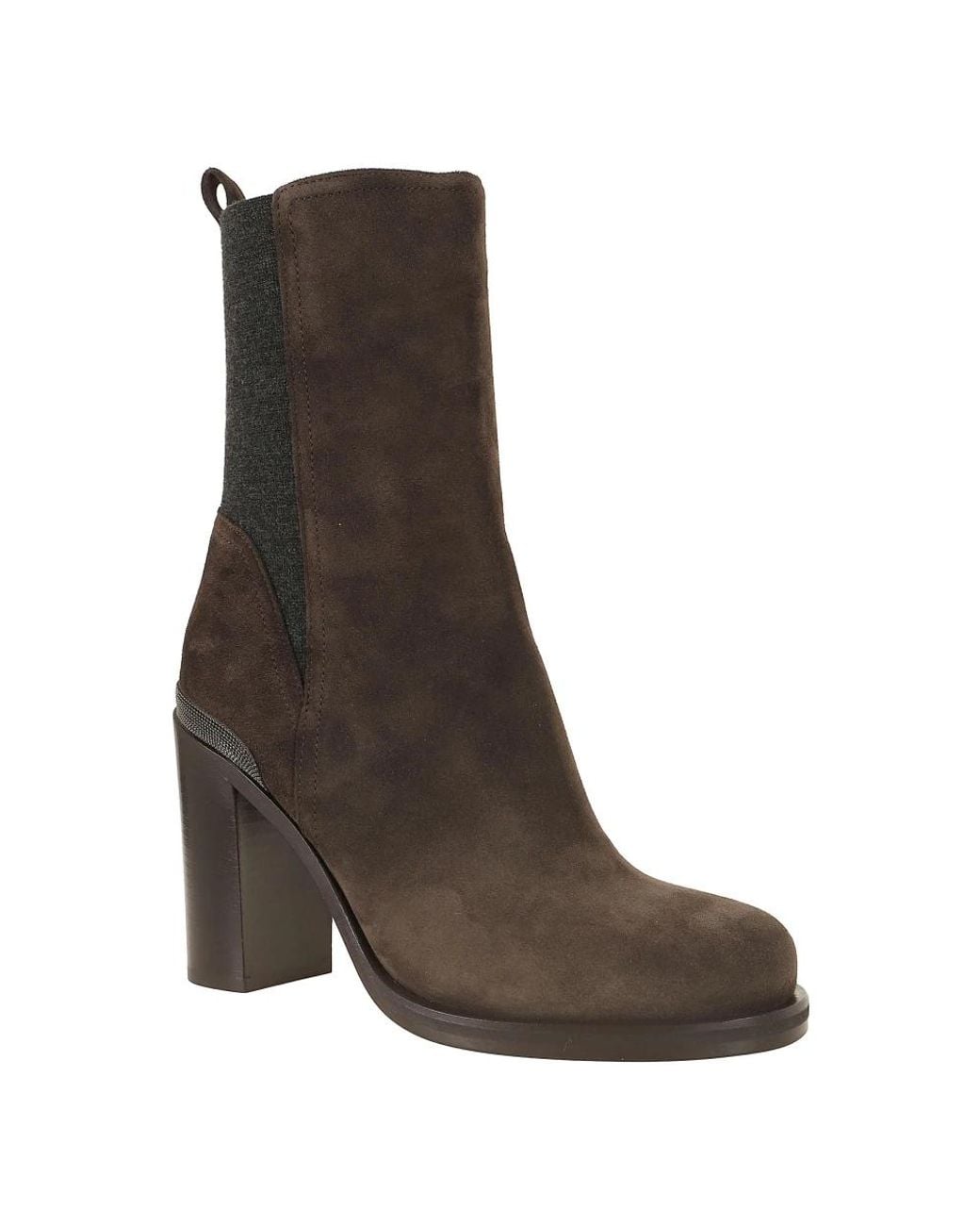 Brunello Cucinelli Brown Heeled Boots